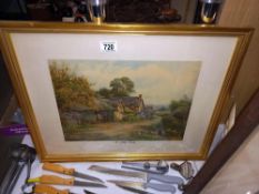 A framed and glazed print entitled 'The Village Smith' COLLECT ONLY.
