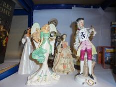 Six figures including Catherine Princess of Wales etc.,