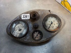 An unknown pre war car instrument panel COLLECT ONLY