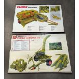 2 Claas vintage agricultural machinery posters