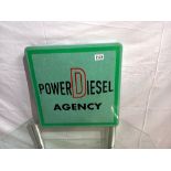 A Power Diesel sign, 44 x 44 cm. COLLECT ONLY.