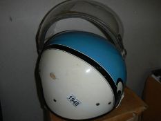 A vintage Stadium space helmet Project 4, No.254 motorcycle crash helmet. COLLECT ONLY.