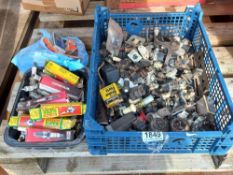 A large box of classic switches/plugs etc., COLLECT ONLY.