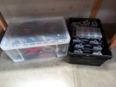 2 large boxes of electrical accessories