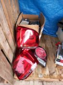 A mixed lot of fog lamps, driving lamps including vintage etc., COLLECT ONLY.
