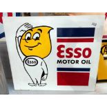 A double sided Esso Motor Oil sign, 69 x 60 cm, COLLECT ONLY.
