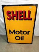 A large Shell Motor Oil sign, 75 X 105 cm. COLLECT ONLY.