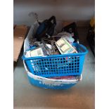 A box of assorted tools & extension cables COLLECT ONLY.