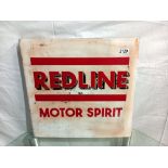 A double sided Motor Spirit sign, 46 x 44 cm, COLLECT ONLY.