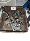 A quantity of old motorcycle and autocycle throttle levers, COLLECT ONLY.