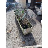 A weathered concrete trough, 93 x 22 cm, COLLLECT ONLY