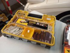 A Stanley Fatmax organiser box with Rawl plugs etc. COLLECT ONLY