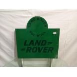 A metal Land Rover Solihull sign, 58.5 x 58.5 cm, COLLECT ONLY.