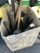 A box of hammers/toolbox, COLLECT ONLY.