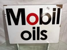 An enamel Mobil Oils sign, 59 x 44 cm, COLLECT ONLY.