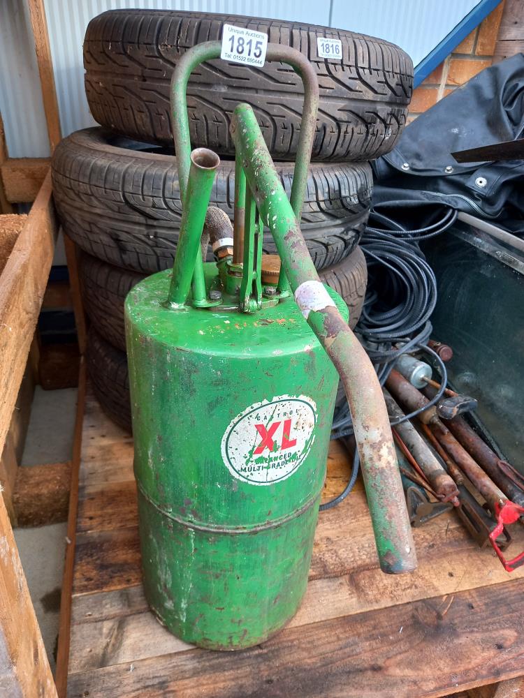 A Garage Castrol XL vintage oil pump, COLLECT ONLY. - Image 2 of 2