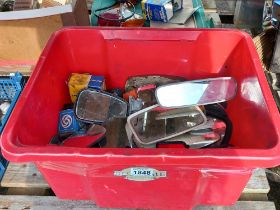 A large box of classic mirror heads, COLLECT ONLY.