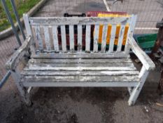 A four foot by two foot garden bench, COLLECT ONLY.