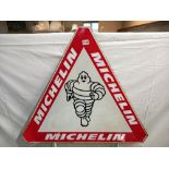 A Michelin metal triangle sign, 86.5 x 75 cm, COLLECT ONLY.
