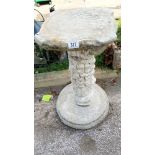 An old concrete garden plinth COLLECT ONLY