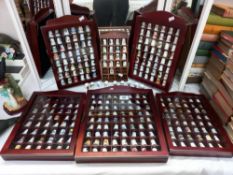 a large collection of thimbles in display cases COLLECT ONLY