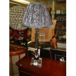 A 20th century glass table lamp.