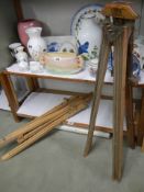 An early 20th century clothes drier and a picture easel, COLLECT ONLY.