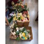 A quantity of artificial flowers COLLECT ONLY