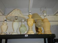 A mixed lot of table and bedside lamps. COLLECT ONLY.