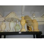 A mixed lot of table and bedside lamps. COLLECT ONLY.