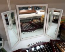 A triple folding dressing table mirror 55cm at highest - COLLECT ONLY