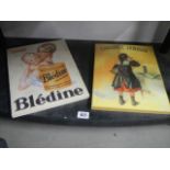 Two Advertising prints on canvas.