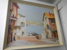 A good oil painting on board, possibly Spanish style, COLLECT ONLY.