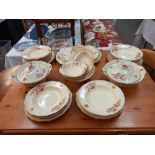 A 28 piece vintage Alfred Meakin dinner set and a different patterned Alfred Meakin dessert set