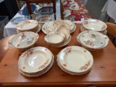 A 28 piece vintage Alfred Meakin dinner set and a different patterned Alfred Meakin dessert set