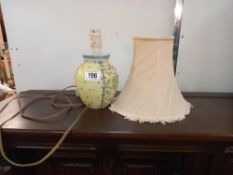 Vintage glass vase made in to a lamp