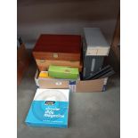 A quantity of slide projector boxes COLLECT ONLY