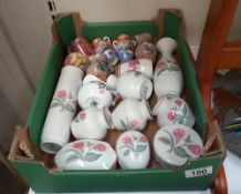 A quantity of various porcelain vases and trinket boxes COLLECT ONLY