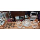 Smoky glass jug and glasses plus trifle bowl with matching dessert bowls COLLECT ONLY