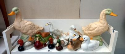 A collection of duck ornaments COLLECT ONLY