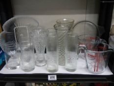 A shelf of assorted glassware, COLLECT ONLY.