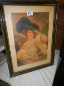 A portrait print of and Edwardian lady, COLLECT ONLY,.