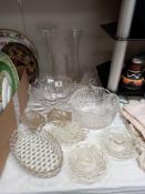 A good lot of glass ware including bowls, vase, jug etc