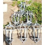 6 large galvanised outside lights COLLECT ONLY