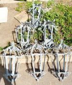 6 large galvanised outside lights COLLECT ONLY