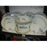 Approximately 20 pieces of vintage Pyrex dinner ware, COLLECT ONLY.