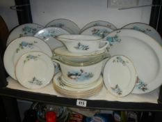 Approximately 20 pieces of vintage Pyrex dinner ware, COLLECT ONLY.