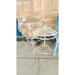 2 glass top wrought iron tables/stands COLLECT ONLY