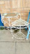 2 glass top wrought iron tables/stands COLLECT ONLY