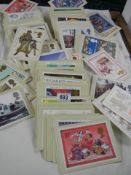 A large lot of Royal Mail postage stamp postcards.